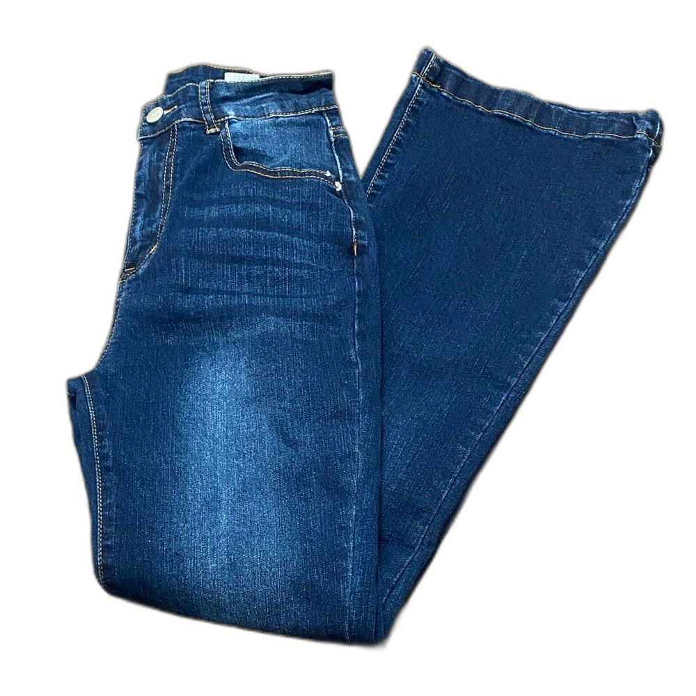 SHEIN Deep Indigo Flare Jeans